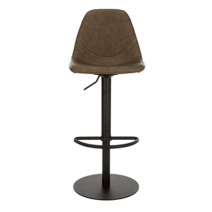 Safavieh Sky Adjustable Swivel Barstool - Olive Pu/Black