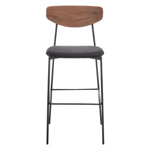 Safavieh Ryker Barstool - Walnut / Black