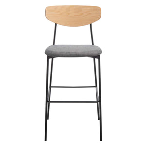 Safavieh Ryker Barstool - Oak / Grey