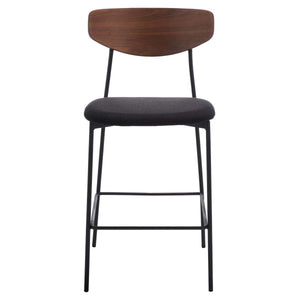 Safavieh Ryker Counter Stool - Walnut / Black