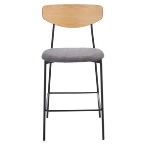 Safavieh Ryker Counter Stool - Oak / Grey