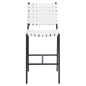 Safavieh Olenna Woven Counter Stool - White / Black