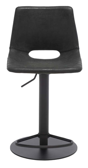 Safavieh Freya Gas Lift Bar Stool - Black / Black