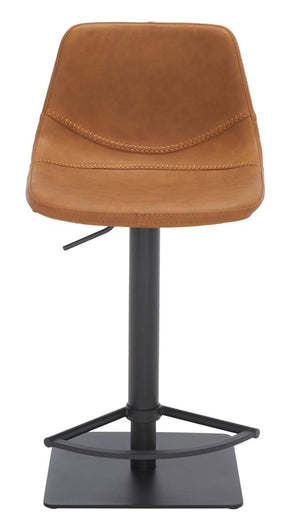 Safavieh Kynlee Gas Lift Barstool - Cognac / Black