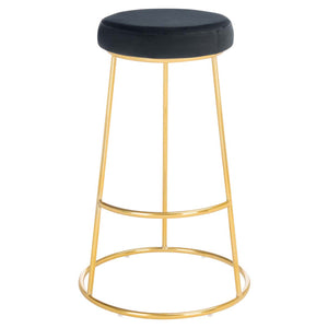 Safavieh Sabina Round Bar Stool - Black / Gold