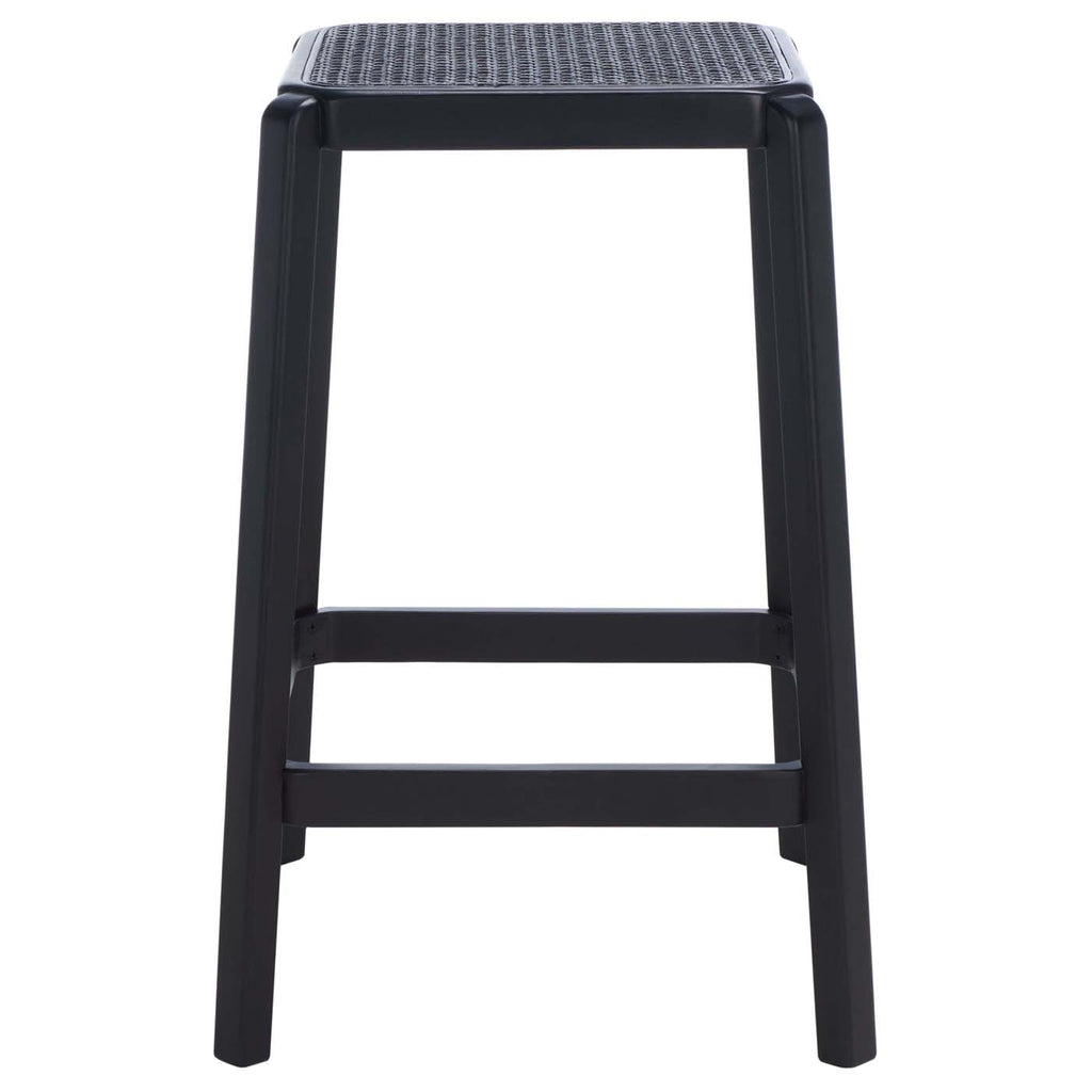 Safavieh Silus Backless Cane Counter Stool - Black