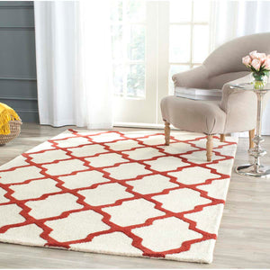 Safavieh Cambridge Rug Collection CAM121I - Ivory / Rust
