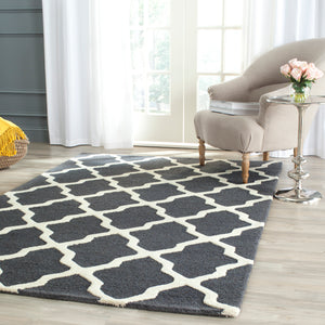 Safavieh Cambridge Rug Collection CAM121X - Dark Grey / Ivory