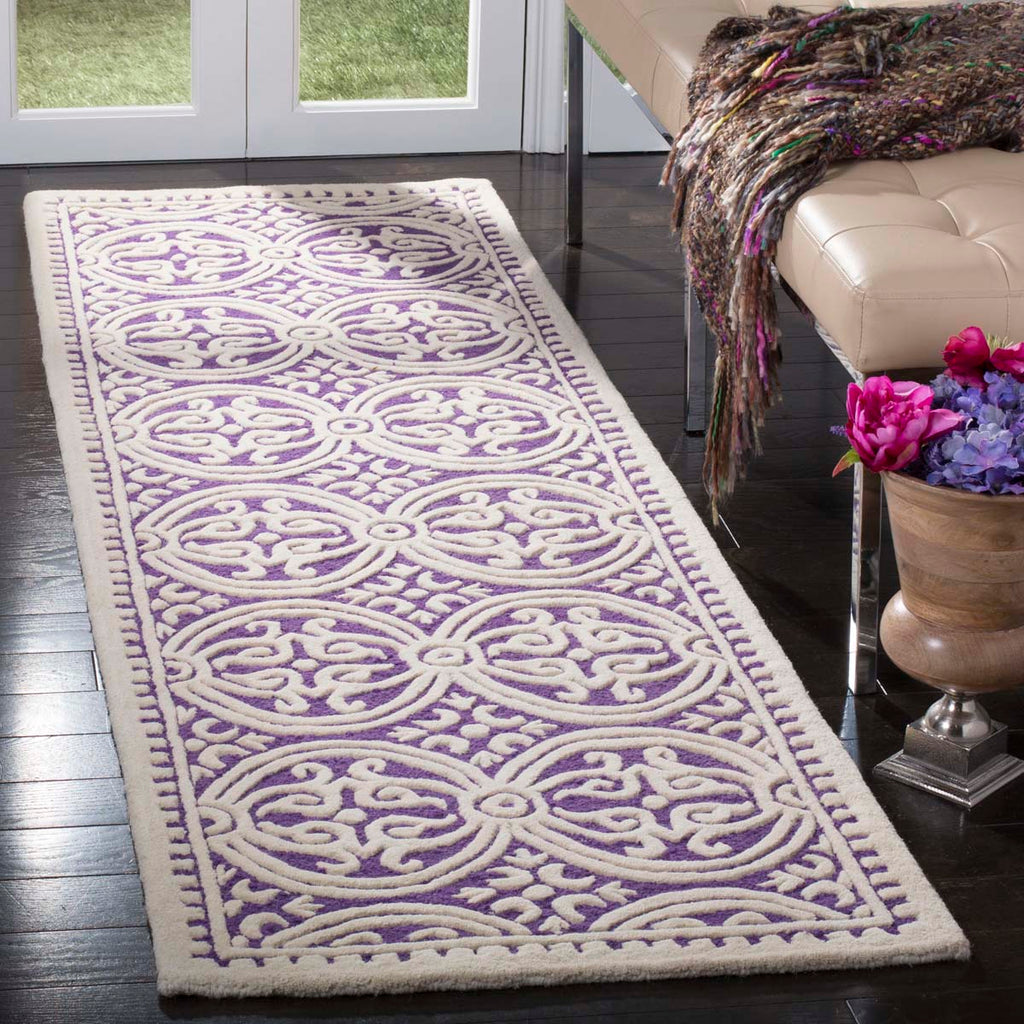 Safavieh Cambridge Rug Collection CAM123K - Purple / Ivory