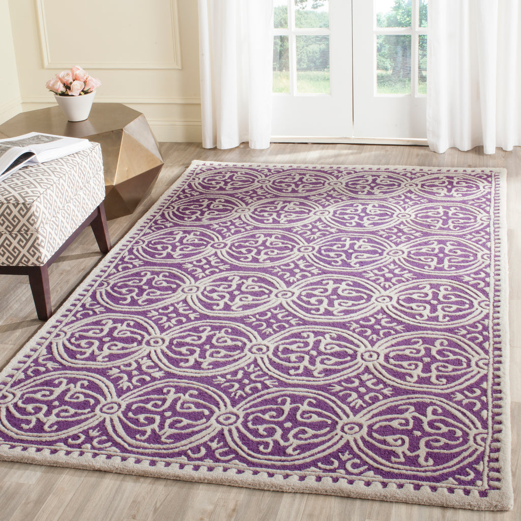Safavieh Cambridge Rug Collection CAM123K - Purple / Ivory