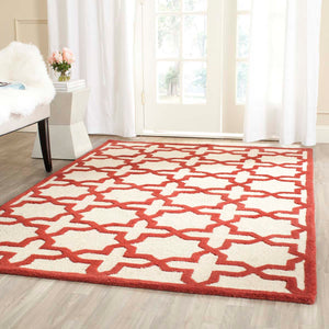 Safavieh Cambridge Rug Collection CAM125I - Ivory / Rust