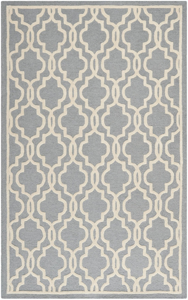 Contemporary Area Rug, CAM131D, 160 X 230 cm in Silver / Ivory