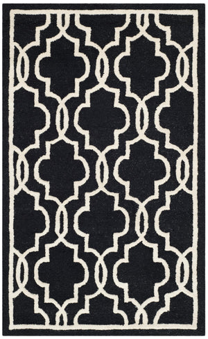 Contemporary Accent Rug, CAM131E, 60 X 91 cm in Black / Ivory