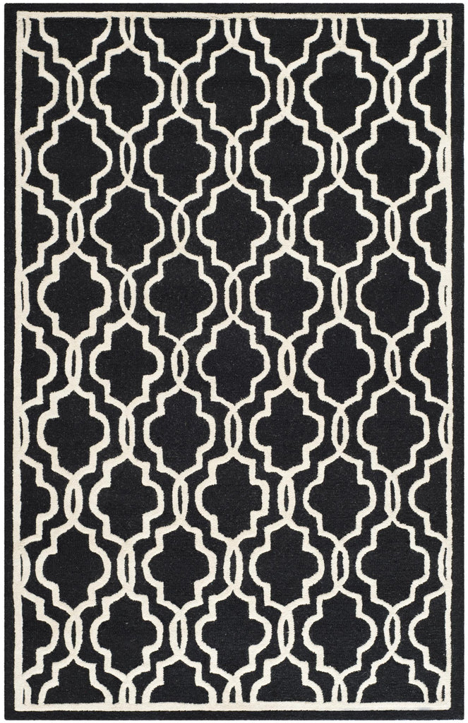 Contemporary Area Rug, CAM131E, 160 X 230 cm in Black / Ivory