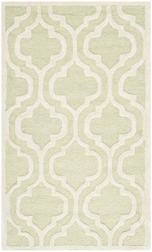 Contemporary Area Rug, CAM132B, 90 X 150 cm in Light Green / Ivory