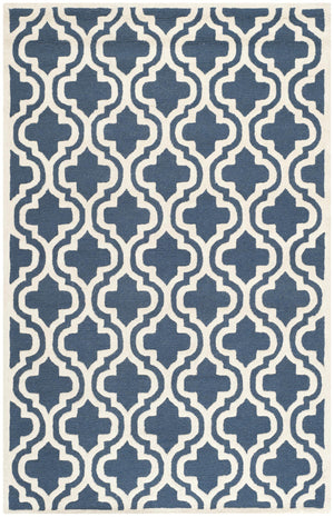 Contemporary Area Rug, CAM132G, 160 X 230 cm in Navy / Ivory