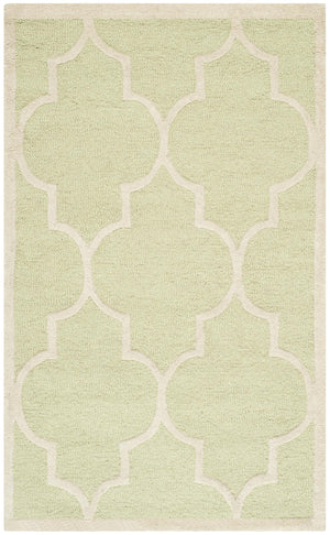 Contemporary Area Rug, CAM134B, 90 X 150 cm in Light Green / Ivory