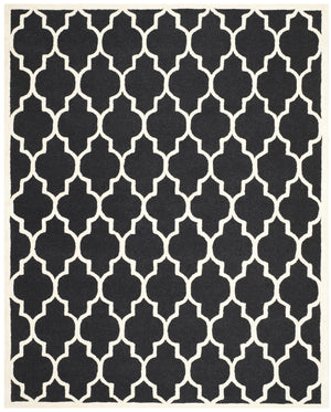 Contemporary Area Rug, CAM134E, 243 X 304 cm in Black / Ivory