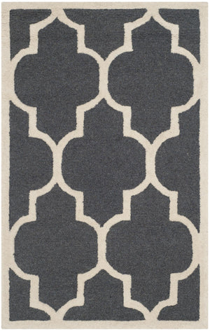 Contemporary Area Rug, CAM134X, 90 X 150 cm in Dark Grey / Ivory