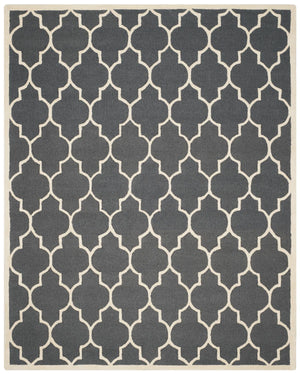 Contemporary Area Rug, CAM134X, 243 X 304 cm in Dark Grey / Ivory