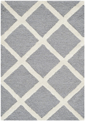Contemporary Area Rug, CAM135D, 90 X 150 cm in Silver / Ivory