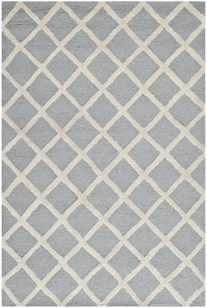Contemporary Area Rug, CAM135D, 120 X 180 cm in Silver / Ivory