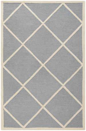 Contemporary Area Rug, CAM136D, 120 X 180 cm in Silver / Ivory