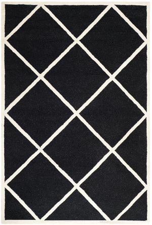 Contemporary Area Rug, CAM136E, 120 X 180 cm in Black / Ivory