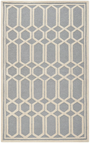 Contemporary Area Rug, CAM138D, 120 X 180 cm in Silver / Ivory