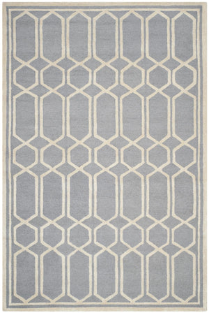 Contemporary Area Rug, CAM138D, 200 X 300 cm in Silver / Ivory