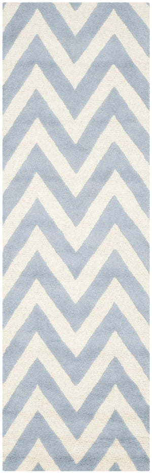 Contemporary Runner Rug, CAM139A, 62 X 240 cm in Light Blue / Ivory