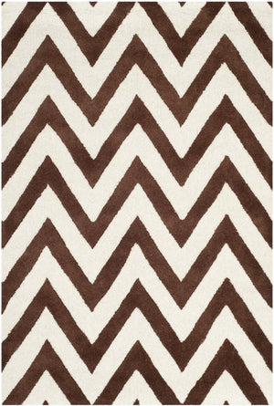 Contemporary Area Rug, CAM139H, 120 X 180 cm in Dark Brown / Ivory