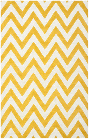 Contemporary Area Rug, CAM139Q, 120 X 180 cm in Gold / Ivory