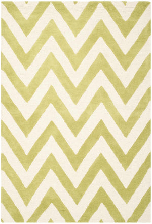 Contemporary Area Rug, CAM139T, 120 X 180 cm in Green / Ivory
