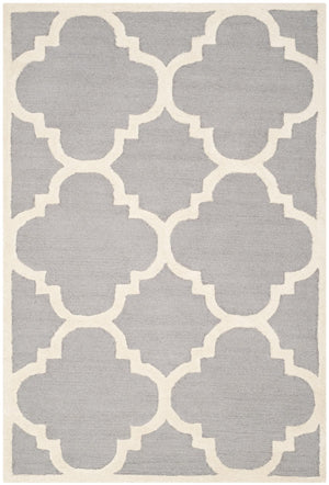Contemporary Area Rug, CAM140D, 120 X 180 cm in Silver / Ivory