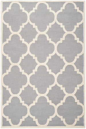 Contemporary Area Rug, CAM140D, 200 X 300 cm in Silver / Ivory