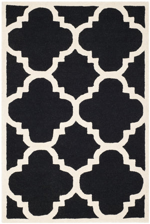 Contemporary Area Rug, CAM140E, 120 X 180 cm in Black / Ivory