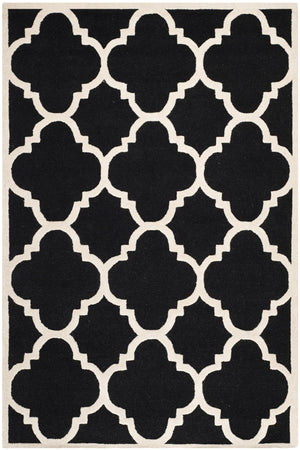 Contemporary Area Rug, CAM140E, 200 X 300 cm in Black / Ivory