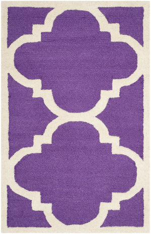 Contemporary Area Rug, CAM140K, 90 X 150 cm in Purple / Ivory