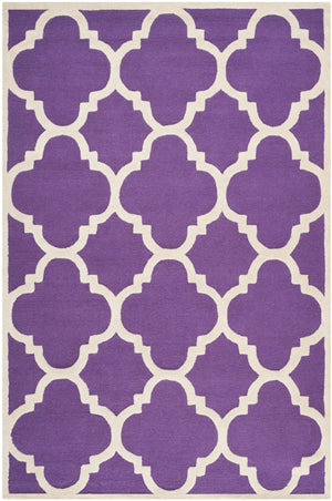 Contemporary Area Rug, CAM140K, 200 X 300 cm in Purple / Ivory