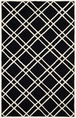 Contemporary Area Rug, CAM142E, 120 X 180 cm in Black / Ivory