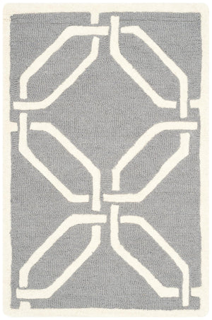 Contemporary Area Rug, CAM311D, 90 X 150 cm in Dark Grey / Ivory