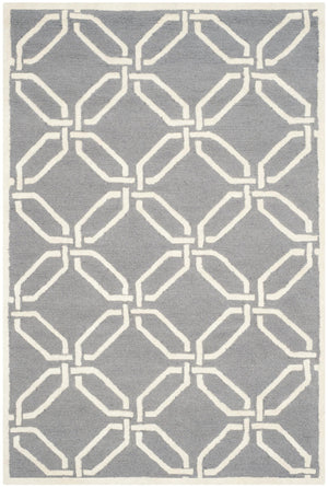 Contemporary Area Rug, CAM311D, 120 X 180 cm in Dark Grey / Ivory
