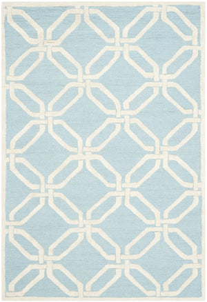 Contemporary Area Rug, CAM311E, 120 X 180 cm in Light Blue / Ivory