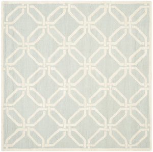 Contemporary Square Area Rug, CAM311L, 182 X 182 cm in Light Grey / Ivory