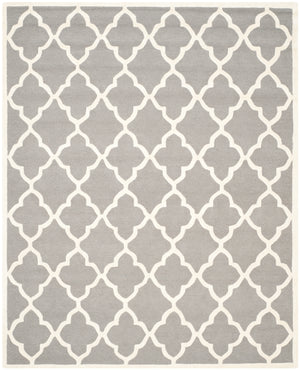 Contemporary Area Rug, CAM312D, 243 X 304 cm in Dark Grey / Ivory
