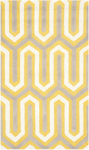 Contemporary Area Rug, CAM351Q, 90 X 150 cm in Gold / Grey