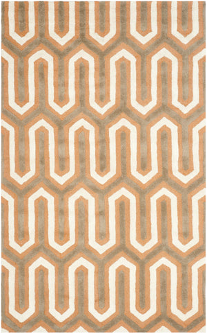 Contemporary Area Rug, CAM351Y, 120 X 180 cm in Orange / Grey