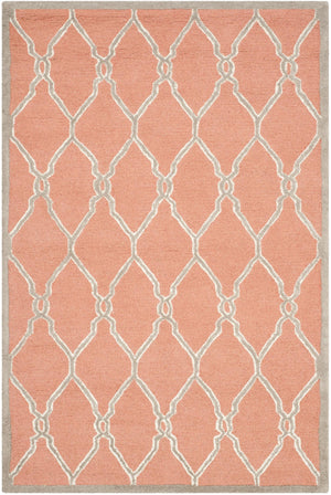 Contemporary Area Rug, CAM352W, 120 X 180 cm in Coral / Ivory