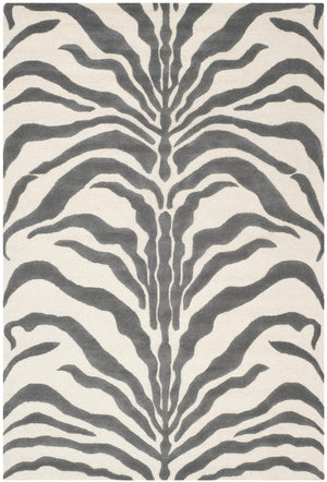 Contemporary Area Rug, CAM709A, 200 X 300 cm in Ivory / Dark Grey